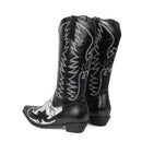 Men Western Cowboy Cosplay Patterned Shoes Embroidered Pointed Boots - AwwwCos