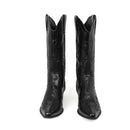 Men Western Cowboy Cosplay Patterned Shoes Embroidered Pointed Boots - AwwwCos