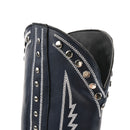 Men Western Cowboy Cosplay Shoes Wide Calf Knee High Embroidered Cowgirl Boots - AwwwCos