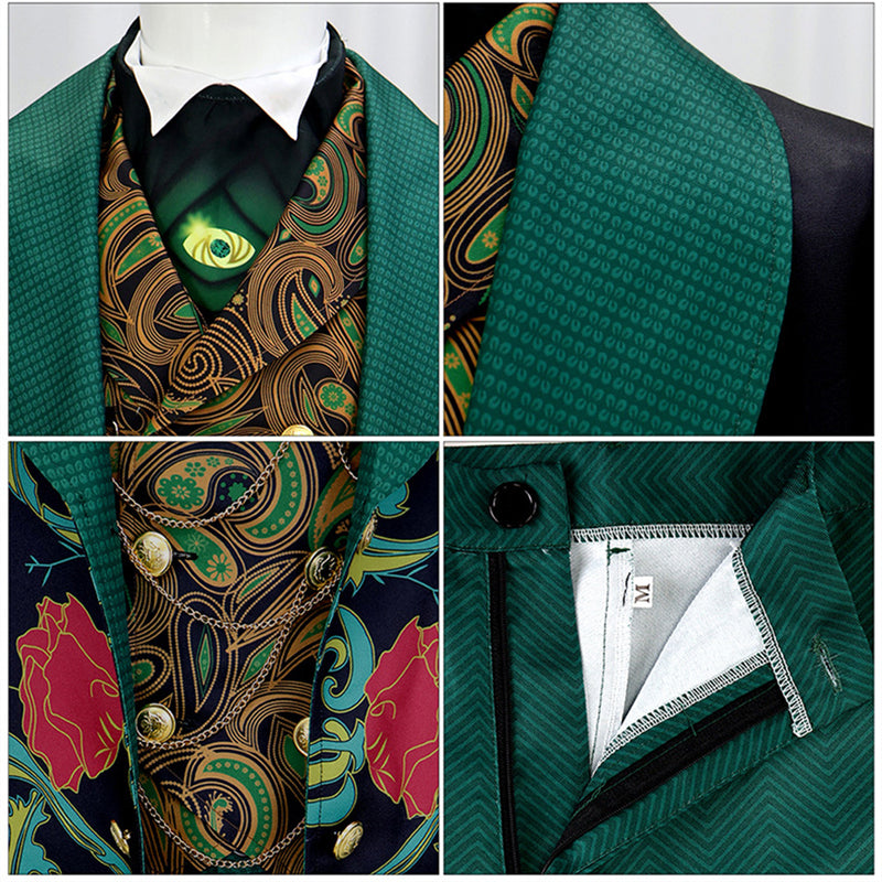 Men Wicked The Wizard of Oz‌ Cosplay Costume Baroque Printed Uniform - AwwwCos