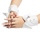 Men Women Cosplay Accessory Fake Shirt Collar Wrist Cuffs for Wedding Party - AwwwCos