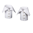 Men Women Cosplay Accessory Fake Shirt Collar Wrist Cuffs for Wedding Party - AwwwCos