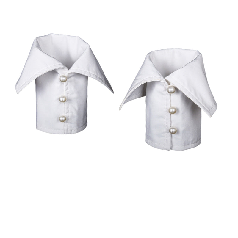 Men Women Cosplay Accessory Fake Shirt Collar Wrist Cuffs for Wedding Party - AwwwCos