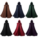 Men Women Renaissance Hooded Cape Medieval Viking Cosplay Costume Cloak