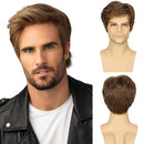 10 Kinds Men Short Wavy Synthetic Natural Side Part hair Realistic Daily Cosplay Wig