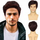 10 Kinds Men Short Wavy Synthetic Natural Side Part hair Realistic Daily Cosplay Wig