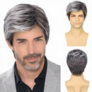 10 Kinds Men Short Wavy Synthetic Natural Side Part hair Realistic Daily Cosplay Wig