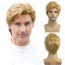 10 Kinds Men Short Wavy Synthetic Natural Side Part hair Realistic Daily Cosplay Wig
