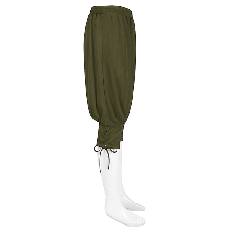 Men Spring Summer Autumn Ankle Banded Medieval Viking Navigator Pants