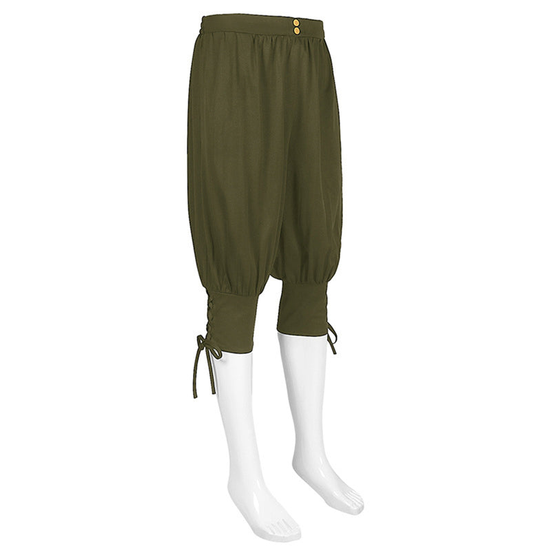 Men Spring Summer Autumn Ankle Banded Medieval Viking Navigator Pants