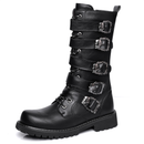 Men's High-top Big-head black Bandage Shoes Knight Boots - AwwwCos