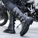 Men's High-top Big-head black Bandage Shoes Knight Boots - AwwwCos