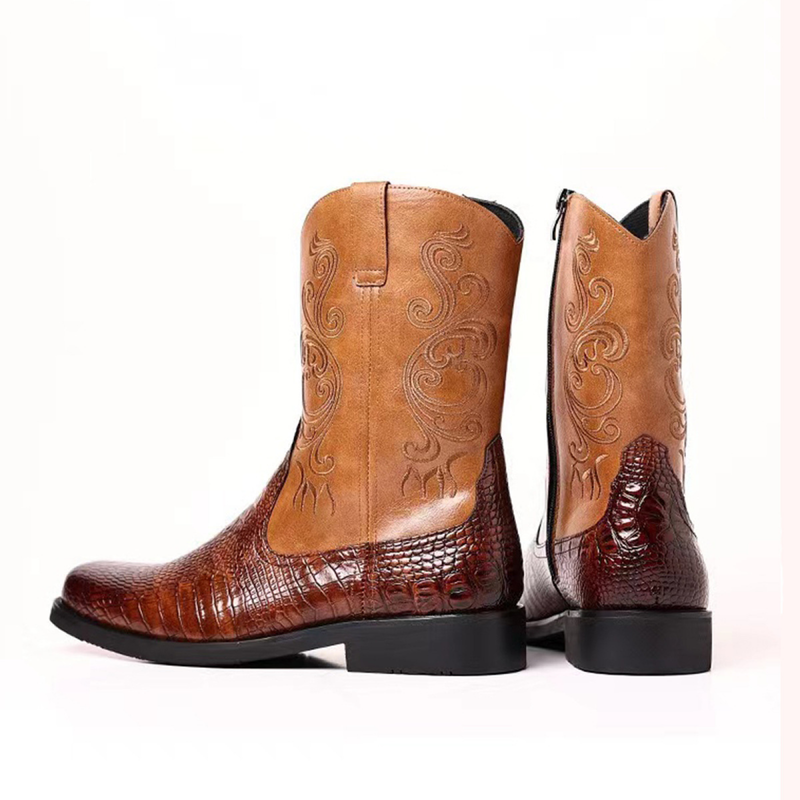 Men's Printed Martin Boots British Style Fashion Trendy Casual Shoes