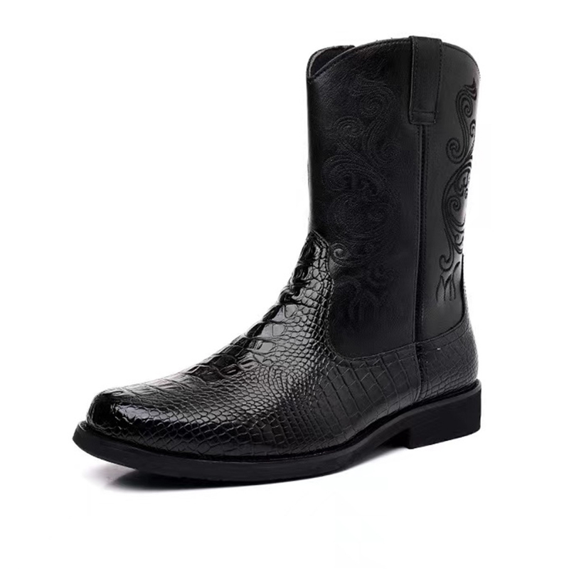 Men's Printed Martin Boots British Style Fashion Trendy Casual Shoes