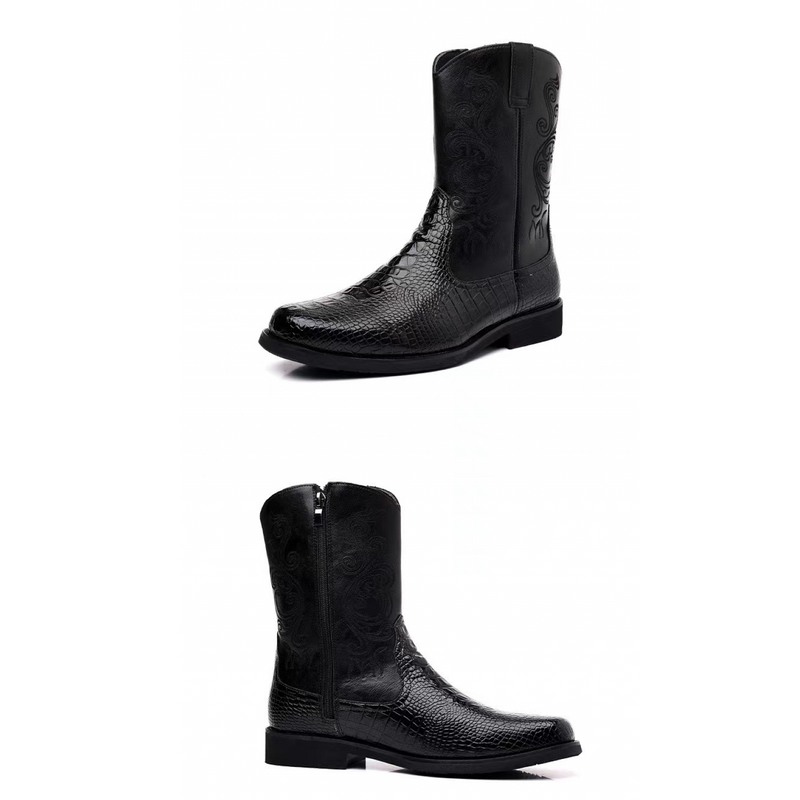 Men's Printed Martin Boots British Style Fashion Trendy Casual Shoes