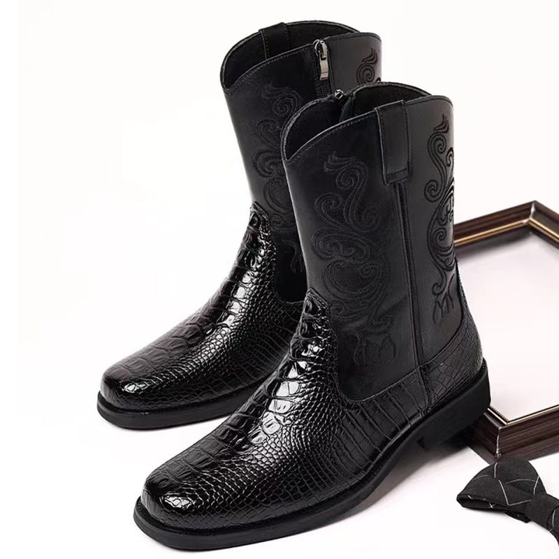 Men's Printed Martin Boots British Style Fashion Trendy Casual Shoes
