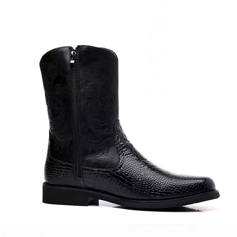 Men's Printed Martin Boots British Style Fashion Trendy Casual Shoes