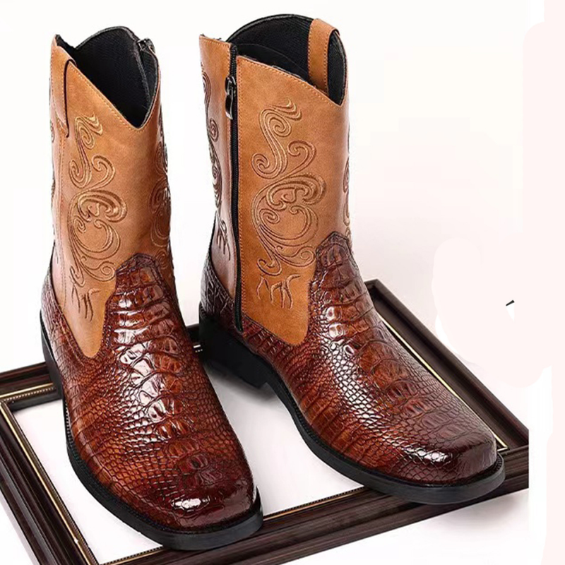 Men's Printed Martin Boots British Style Fashion Trendy Casual Shoes