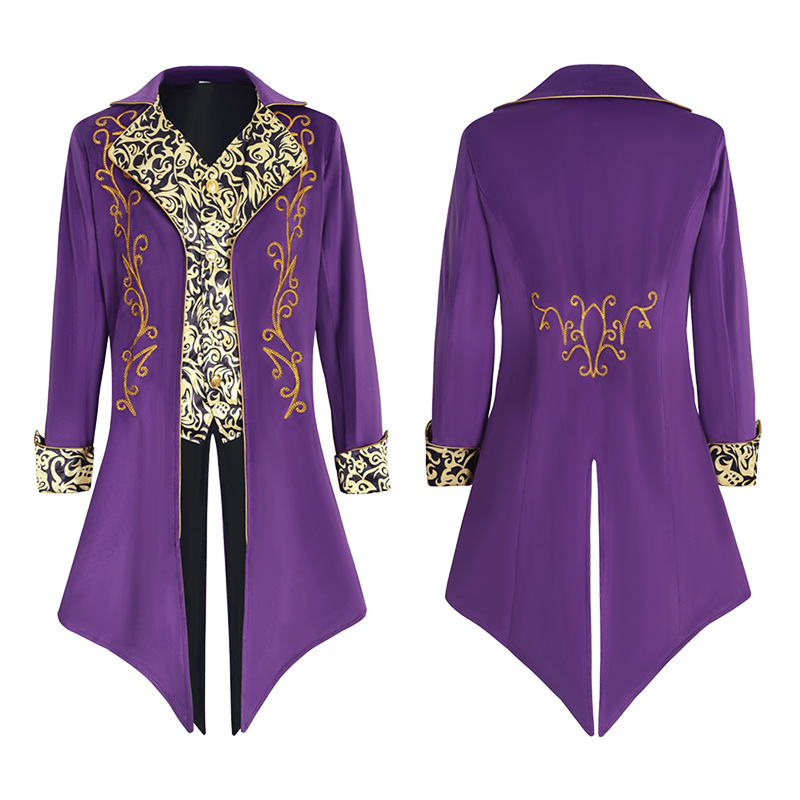 Men's Steam Swallowtail Medieval Jacket Gothic Victorian Frok Coat
