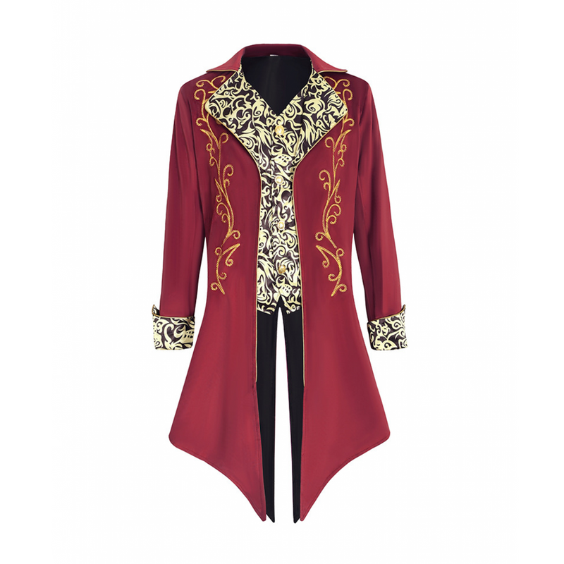 Men's Steam Swallowtail Medieval Jacket Gothic Victorian Frok Coat