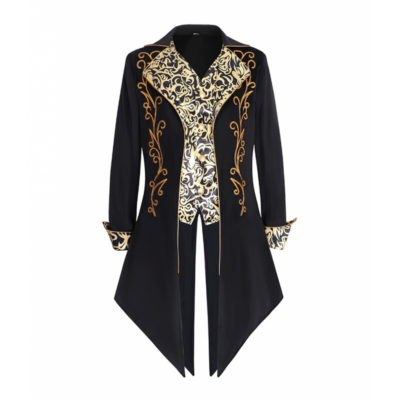 Men's Steam Swallowtail Medieval Jacket Gothic Victorian Frok Coat