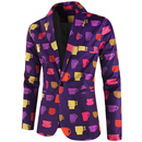 Men's Tuxedo Jacket for Valentine's Day Sweet Heart Printed Jacket - AwwwCos