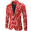 Men's Tuxedo Jacket for Valentine's Day Sweet Heart Printed Jacket - AwwwCos