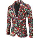Men's Tuxedo Jacket for Valentine's Day Sweet Heart Printed Jacket - AwwwCos
