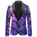 Men's Velvet Sequin Suit Host Male Singer Gradient Dress Suit Jacket - AwwwCos