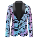Men's Velvet Sequin Suit Host Male Singer Gradient Dress Suit Jacket - AwwwCos