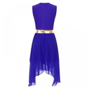 Metallic Shiny Dance Dress Liturgical Lyrical Worship Color Block Praisewear