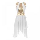 Metallic Shiny Dance Dress Liturgical Lyrical Worship Color Block Praisewear