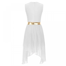 Metallic Shiny Dance Dress Liturgical Lyrical Worship Color Block Praisewear