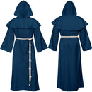 Monk Tunic Robe Medieval Friar Priest Cosplay Hooded Cloak - AwwwCos