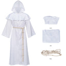 Monk Tunic Robe Medieval Friar Priest Cosplay Hooded Cloak - AwwwCos