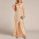 Mother of The Bride Gown for Wedding Sequin Sparkly Evening Dress - AwwwCos