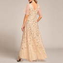 Mother of The Bride Gown for Wedding Sequin Sparkly Evening Dress - AwwwCos