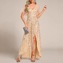 Mother of The Bride Gown for Wedding Sequin Sparkly Evening Dress - AwwwCos