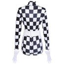 Motorcycle Plaid Jumpsuit Nightclub DS Suit Cheerleading Cosplay Costume - AwwwCos