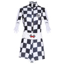 Motorcycle Plaid Jumpsuit Nightclub DS Suit Cheerleading Cosplay Costume - AwwwCos