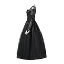 Movie BeetleJuice Delores Cosplay Costume Puff Sleeve Black Dress - AwwwCos
