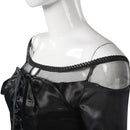 Movie BeetleJuice Delores Cosplay Costume Puff Sleeve Black Dress - AwwwCos