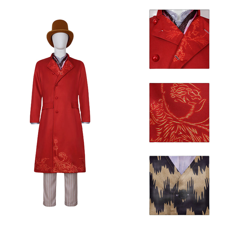 Movie Charlie and The Chocolate Factory Willy Wonka Cosplay Costume