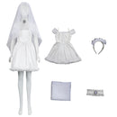 Movie Corpse Bride Emily Cosplay Costume White Wedding Dress - AwwwCos