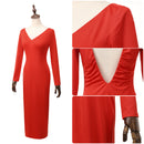 Movie Death Becomes Madeleine Cosplay Costume Red Party Dress - AwwwCos