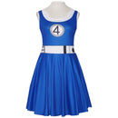 Movie Fantastic Invisible Girl Cosplay Costume Woman Blue Dress - AwwwCos