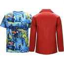 Movie Fight Club Tyler Durden Cosplay Costume Coat T-shirt Glasses