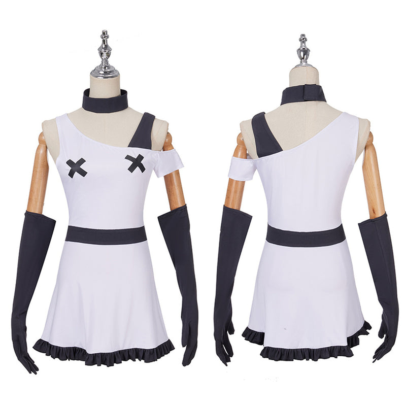 Movie Hazbin Hotel Vaggie Cosplay Costume Women Dress Halloween Skirt