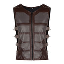 Movie Kraven the Hunter Sergei Kravinoff Cosplay Costume Brown Vest - AwwwCos