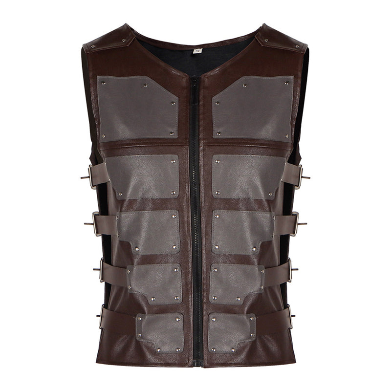 Movie Kraven the Hunter Sergei Kravinoff Cosplay Costume Brown Vest